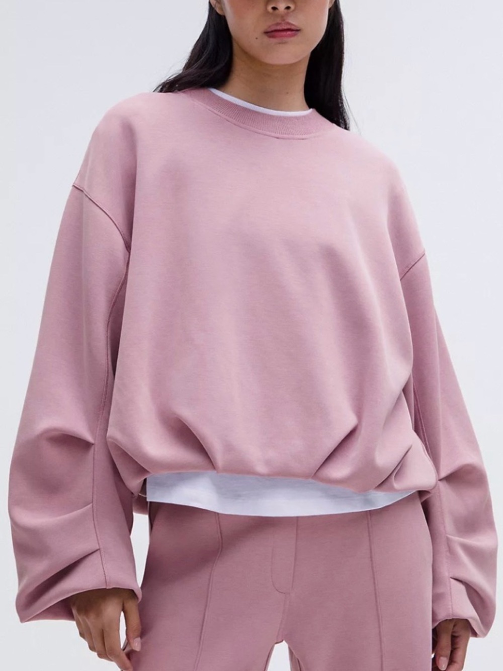 RARE Lululemon Softstreme Oversized Crewneck Sweatshirt Pink Peach-Fuzz Soft XL